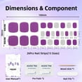 thumbnail image 6 of DUKASOU Toenail Stickers-Semi Cured Gel Toenail Strips-Violet, Long Lasting DIY Salon Nail Art Stickers Kit for Adults, 26 Count, 6 of 7