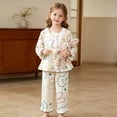 thumbnail image 5 of RMGVDSD Girls 4th of July Outfit Set Cartoon Print Girls Pajama Sets Long Sleeve Pants Sleepwear Comfort Nightwear Children's Loungewear Sets 9-10 Years, 5 of 5