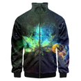 thumbnail image 2 of Nueva chaqueta con estampado de panda en 3D de hojas y cielo estrellado para hombre y mujer, sudaderas con capucha Harajuku Y2k, chaquetas con cremallera, ropa, 2 of 4