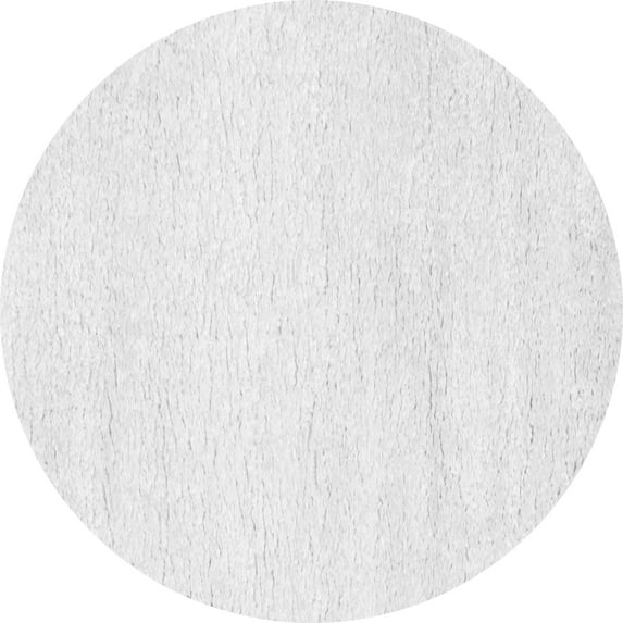 Ahgly Company Indoor Round Solid Gray Modern Area Rugs, 4' Round