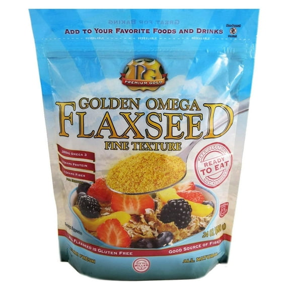 Premium Gold Ground Flax Seed High Fiber Food, Omega 3, 24 Ounce 1.5 Pound (Pack of 1)