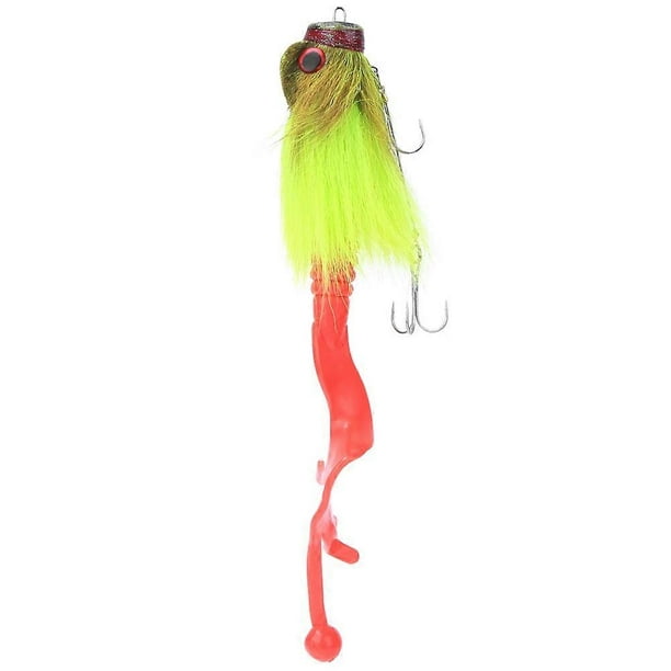 Artificial Mouse Shape Resin Fishing Lure Soft Bait with Double Treble Hook Green