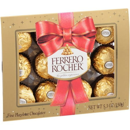Ferrero Rocher Christmas Chocolates, 0.44 Oz., 12 Count