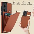 thumbnail image 7 of Wallet Case for Samsung Galaxy A53 5G, Vintage Premium PU Leather Ultra Slim Case with Card Holder, Protective Anti-drop Magnetic Clasp Phone Case for Samsung Galaxy A53 5G, Brown, 7 of 7