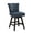 Dark Blue-Faux Leather, variant on Dycanpo 26'' Swivel Counter Height Bar Stools, Upholstered Barstool with Footrest for Kitchen,Blue-Faux Leather