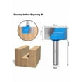 thumbnail image 5 of 5-Piece 8mm Shank Carbide Tipped Woodworking Router Bit Set (10/16/22/25/32mm) - HSS Titanium Steel Straight Plunge Cutters for Trimming Machines, Engraving Tools, MDF, Solid Wood, Particleboard &, 5 of 5