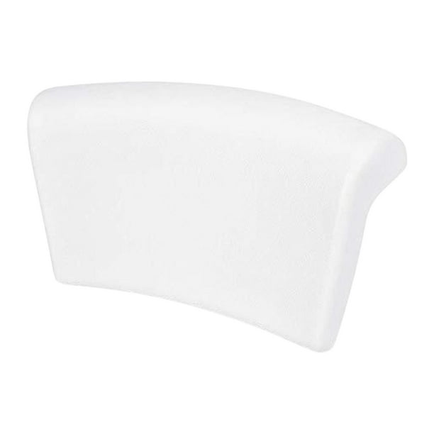 Almohada de bañera con ventosa fuerte, ligera y portátil, regalo para bañera. Blanco
