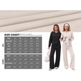 thumbnail image 7 of MOYIKO Two Piece Sets for Women Fall Travel Vacation Outfits Pleated Long Sleeve Lounge Sets Wide Leg Pants, 7 of 7
