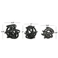 thumbnail image 3 of 5", 4", 4"W Black Glass Knotted Ball Knot Sculpture, by DecMode (3 Count), 3 of 10