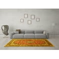 thumbnail image 3 of Ahgly Company Indoor Round Medallion Yellow Traditional Area Rugs, 5' Round, 3 of 4