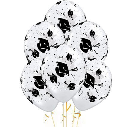 PMU 16" Happy Birthday Assortment Latex with All-Over White Confetti & Streamers 