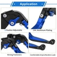 thumbnail image 4 of Palancas de freno y embrague cortas y largas para Yamaha YZF R1 99-01, palanca de freno ajustable en 6 posiciones, aleación de aluminio, cabeza negra, mango azul, 4 of 6