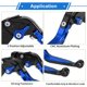 thumbnail image 4 of Palancas de freno y embrague cortas y largas para Yamaha YZF R1 99-01, palanca de freno ajustable en 6 posiciones, aleación de aluminio, cabeza negra, mango azul, 4 of 6