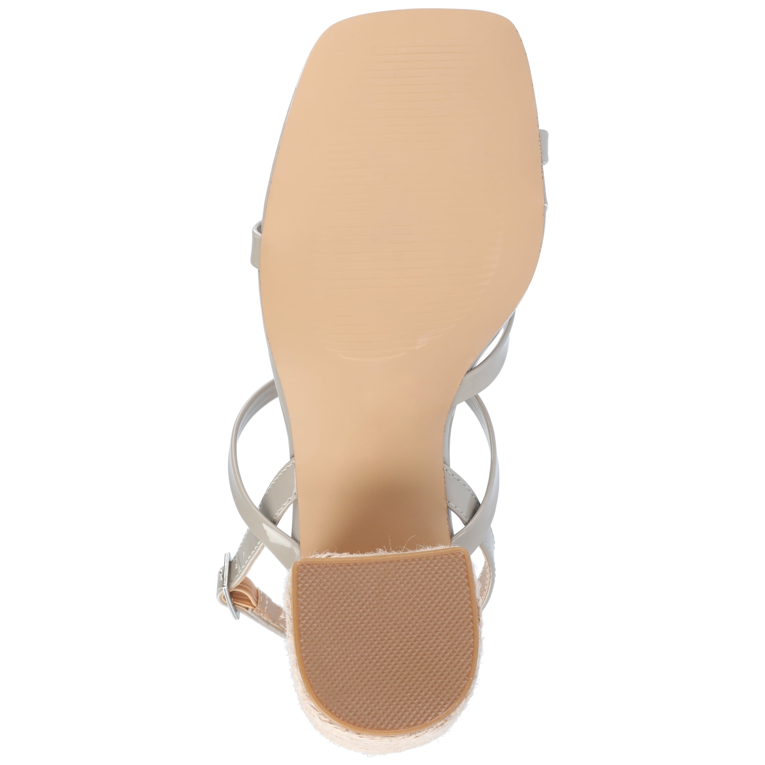 Journee Womens Olivina Jute Covered Block Heel Dress Sandals