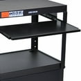 thumbnail image 2 of Luxor Adjtable Steel A/V Cart - Cabinet, Pullout-Color:Black, 2 of 6