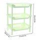 thumbnail image 3 of Estantería de almacenamiento rectangular de 3 capas | Estante organizador de baño de plástico | De pie | Polivalente para cocina/baño | Diseño estable y duradero | Ahorro de espacio | 1 paquete, 3 of 6