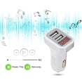 thumbnail image 4 of Mini cargador de coche USB de 2 puertos con pantalla LED Cargador de coche de carga segura para teléfono (blanco plateado), 4 of 8