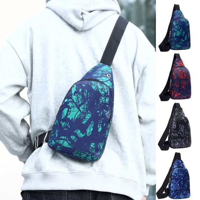 Fiudx Riñonera Deportiva Multifunción para Hombre, Diseño de Gran Capacidad, Práctico Bolsillo Frontal con Cremallera, Correa Ajustable y Escalable, Ideal para Actividades Al Aire Libre, Azul, Verde