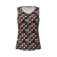 thumbnail image 4 of Gaeub Houndstooth Green Red Women's Workout Tank Tops Lightweight Sleeveless Shirts for Women for Athletic Running Tennis Yoga - X-Large, 4 of 9