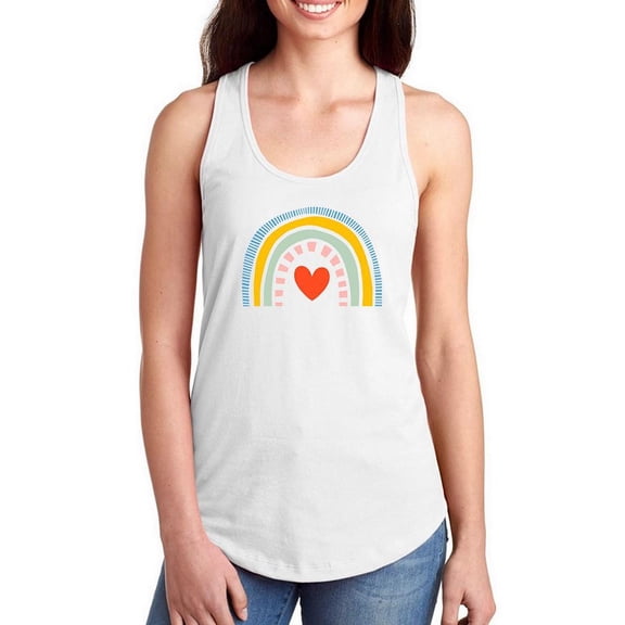 Simple Message Collection A. Racerback Tank Women -Victoria Barnes Designs, Female x-Large