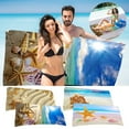 thumbnail image 1 of Xihbxyly Toalla de Playa de Microfibra, Ultraligera y Resistente a La Arena, de Secado Rápido, Diseño Compacto, Ideal para Viajes, Piscina y Senderismo, Tamaño de 76 X 152 Cm, Multiusos., 1 of 5