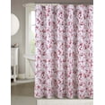 thumbnail image 6 of Serafina Home Hotel Quality Fabric Bathroom Shower Curtain: Floral Leaf Damask - Pink, Gray and White (72 x 70 inches), 6 of 9