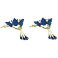 thumbnail image 4 of 2 Pieces Butterfly Embroidered Hair Clip Accessories Trend Fashion Bride, 4 of 8