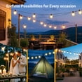 thumbnail image 2 of DAYBETTER 100FT Solar Outdoor String Lights, with 50 G40 Shatterproof Bulbs,Solar Powered, Waterproof Hanging Lights for Patio Garden Decor, 2 of 6