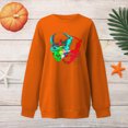 thumbnail image 4 of Sudadera gruesa de cuello redondo con estampado de cabeza de calavera divertida de Halloween a la moda para mujer Top de manga larga Fridja  fjkfkj5997, 4 of 6