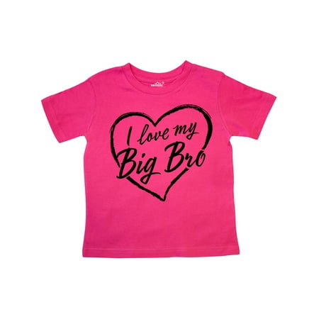 

Inktastic I Love My Big Bro in Black Chalk Heart Gift Toddler Boy or Toddler Girl T-Shirt
