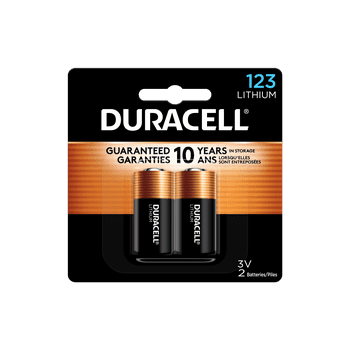 Duracell 123 High Performance 3V Lithium Battery, 2 Pack