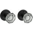 thumbnail image 2 of Baldwin Reserve Pvcrytrr152 Privacy Crystal Knob and Traditional Round Rose Matte Antique Nickel Finish, 2 of 7
