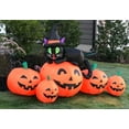 thumbnail image 2 of Impact Canopy Inflatable Outdoor Halloween Decoration, Pumpkin Family with Black Cat, 2 of 6