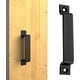 thumbnail image 4 of 2 manijas negras para puertas de granero de servicio pesado, manijas negras para puertas corredizas, manijas para puertas de madera, cojinetes de Metal para garaje, manijas grandes sólidas, 4 of 5