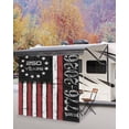 thumbnail image 5 of 4th of July RV Awning Sun Shade Screen 9'X7' America 250 Years Mesh Sunscreen Retro Red White StarsStripes Awning Shade Screen with Zipper UV Blocker Completed Kits for RV Motorhome Camper, 5 of 7