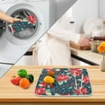 thumbnail image 3 of Yayeee Dish Drying Mat for Kitchen Counter 18" x 24" Microfiber Super Absorbent Coffee Decorative Pad, Christmas Themed Leaves, 3 of 9