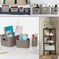 thumbnail image 5 of Superio 1.5 L Mini Ribbed Storage Bin- Plastic Storage Basket (Taupe, 4 Pack), 5 of 10