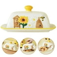 thumbnail image 2 of Ceramic Butter Dish with Lid for Home and Restaurant Use, Resistant to High Temperatures and Corrosion, Prevents Leakage and Keeps Ingredients Fresh, 2 of 9