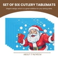 thumbnail image 3 of Durable Santa Claus Christmas Decor Placemats Cute Heat-Resistant Welcome Door Mats Comic Style Washable Door Mat Outdoor Entrance - Deco for Kitchen (17.7"x13"), 3 of 5