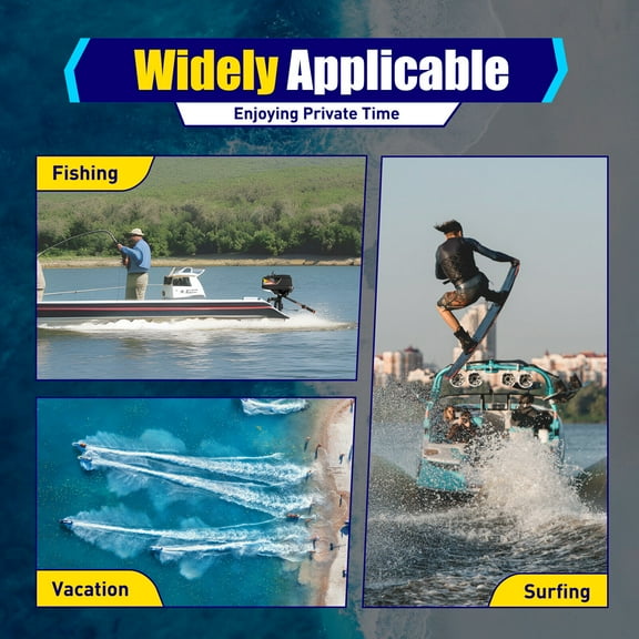 Outboard Motor with a 2-Stroke Engine for Rubber Boats, Inflatable Boats, Fishing Boats, and More