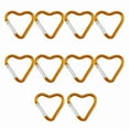 thumbnail image 3 of 10pcs Fashionable Heart Shape Spring Carabiner Keychain Accessory Portable for Hiking and Backpacking Key Holder, 3 of 7