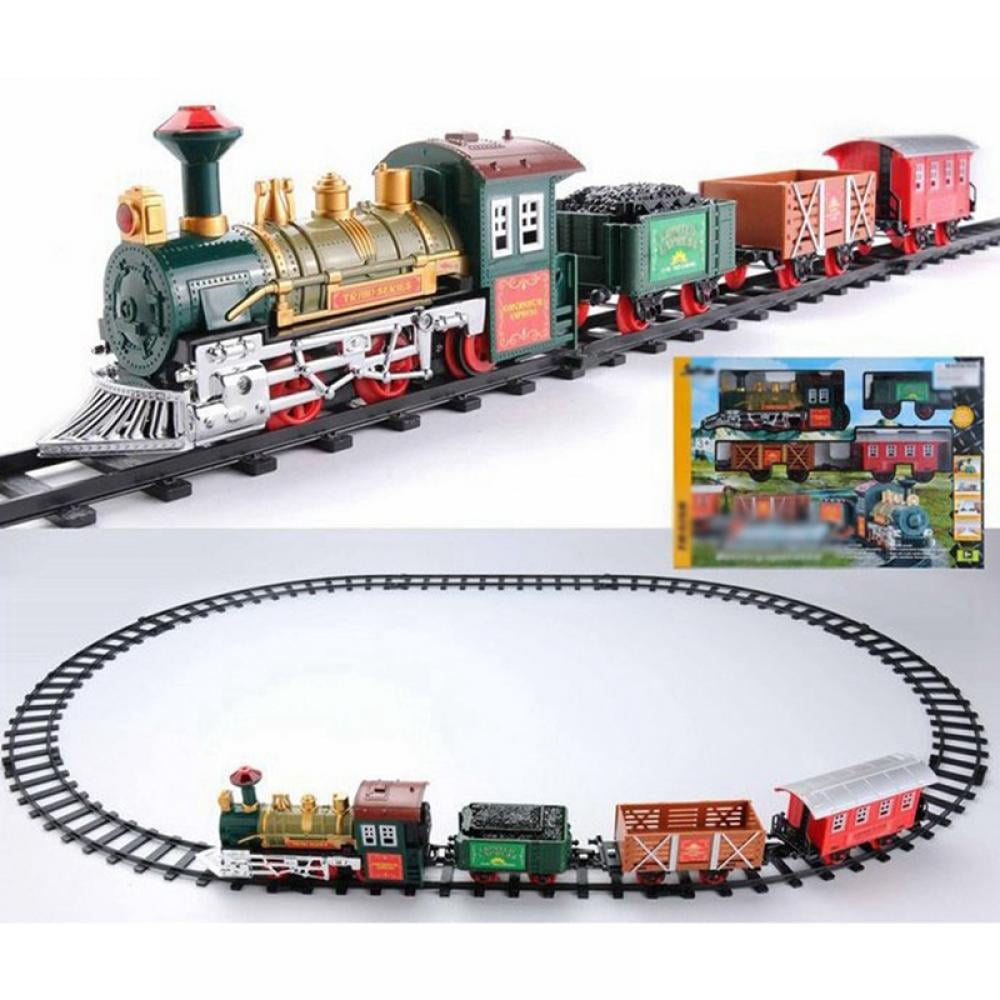 Small Classic Train Set With Tracks Battery Operated  With Light & Sound 