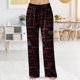 thumbnail image 5 of Gibobby pantalones senderismo mujer Pantalones exteriores de tela escocesa de encaje de primavera puede ser informal pijama de algodón usado para mujer pantalones de casa (Rojo, XL), 5 of 5