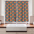 thumbnail image 2 of Ambesonne Orange Kitchen Curtains, Citrus Fruit Green Leaf, 55"x39", Orange Blue and Green, 2 of 3