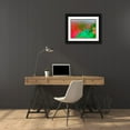 thumbnail image 3 of Grayscale 24x19 Black Ornate Wood Framed with Double Matting Museum Art Print Titled - Red Leaf I, 3 of 4