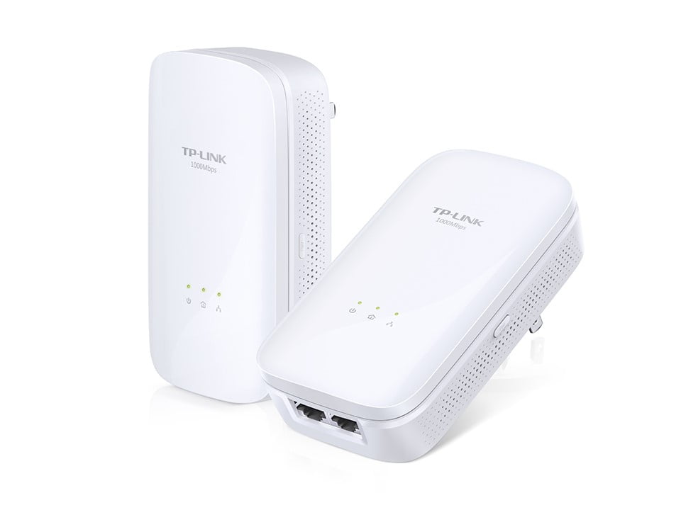 Tp Link Av1000 2 Port Gigabit Powerline Adapter Up To 1000mbps Tl Pa70 Kit Walmart Com