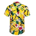 thumbnail image 3 of AXXD Mens Blouse,Bohemian Short Sleeve Turndown Collar lightweight Summer Athletic Shiny Floral shirts For Regular&Big Man(Clearance), 3 of 3