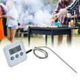 thumbnail image 3 of BBQ , Cooking  LED Display Easy To Operate Smart Digital Manual Setting with Probe for Cooking for BBQ for Baking Black,White, 3 of 8