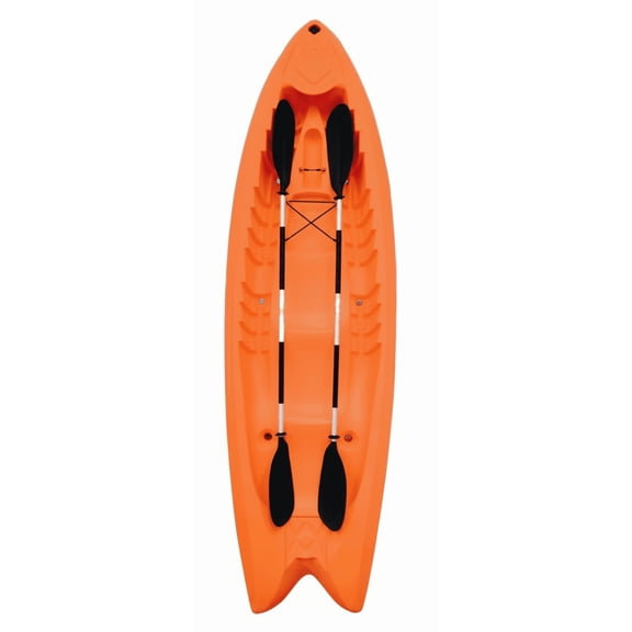Caribbean Kayak Kayak Doble Antivuelco, Kayak Rígido Actividades Recreativas, Sit On Top y Resistente para Playa y Aventura Acuática, Pesca, para 2 Personas, Tándem, Costa, Deporte acuático, Lago