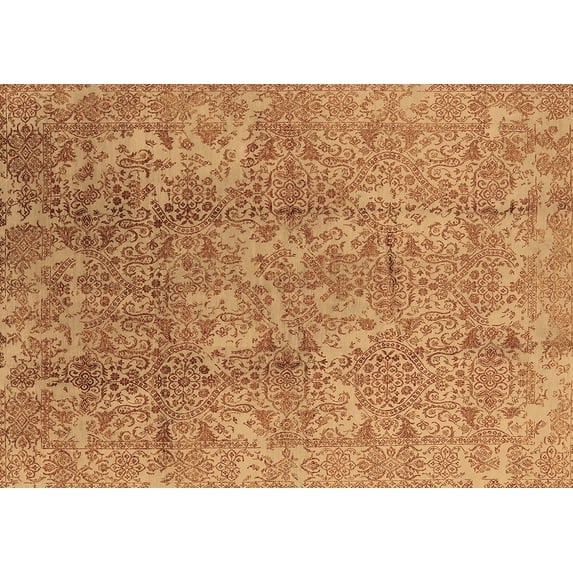 Ahgly Company Indoor Rectangle Oriental Brown Industrial Area Rugs, 8' x 12'